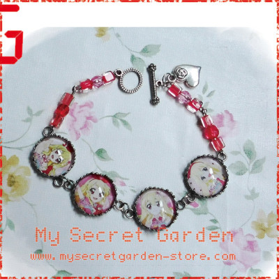 Aikatsu ! アイカツ Ichigo Hoshimiya anime Cabochon Bracelet  Aikatsu ! アイカツ Ichigo Hoshimiya anime Cabochon Bracelet